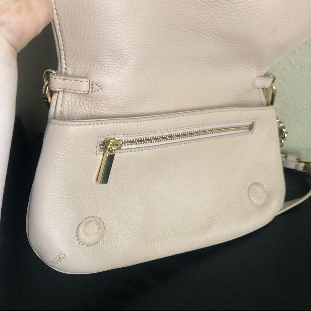 Tory Burch Britten Pale Pink Leather Crossbody Clutch Bag - Picture 14 of 15